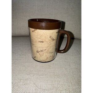 Thermo Serv Vintage 1970s Plastic Insulated Coffee Cup International Languages
